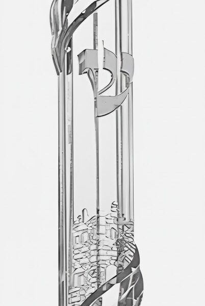 מזוזה פלסטיק שקופה מפוארת ירושלים 12 סמ פקק גומי