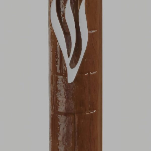 מזוזה פלסטיק גימור עץ 12 סמ כותל ש כסף עם פקק