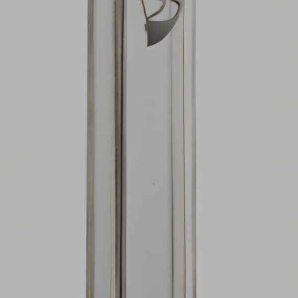 מזוזה פלסטיק 15 סמ שקופה ש כסף פקק גומי