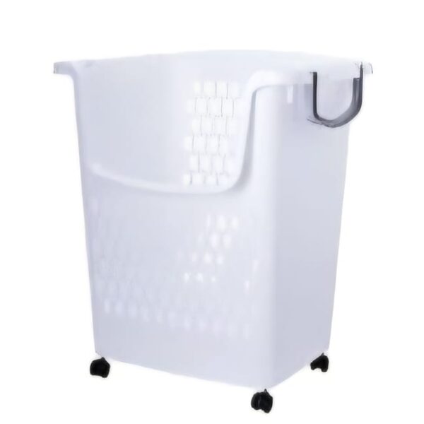 סל כביסה עמוק עם גלגלים ופתח קדימה